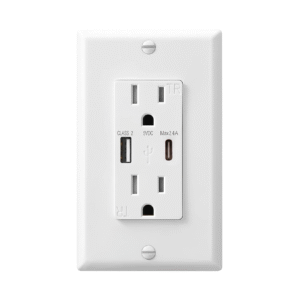 15 Amp Wall Socket with USB Ports